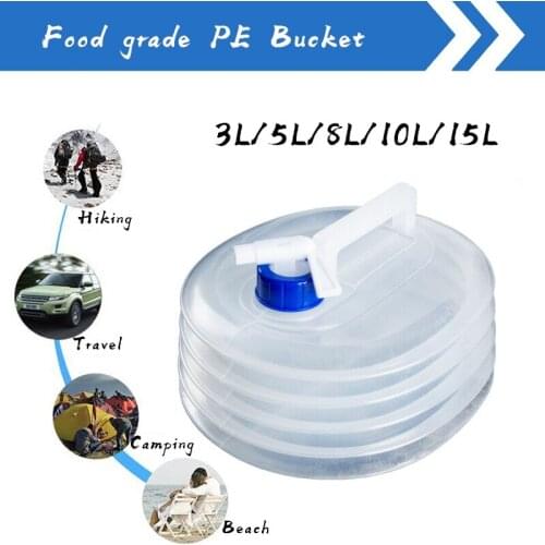 3L 5L 8L 10L 15L Outdoor Collapsible Foldable Water Bags Container Camping Hiking Portable Survival Water Storage Carrier Bag
