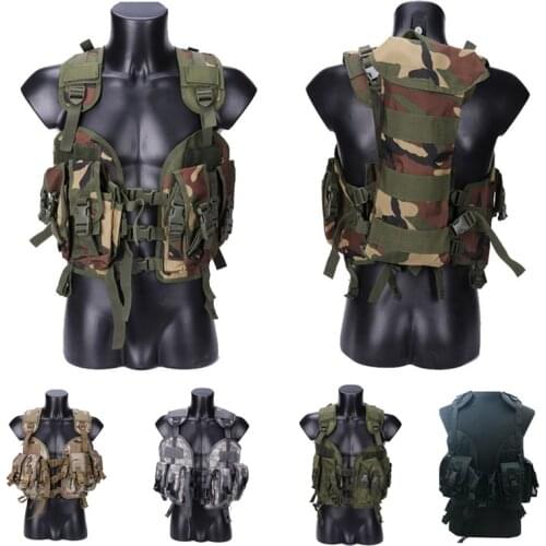 Outdoor Military Camouflage Hunting Shooting Vest Army Traning Combat Protection Tactical Vest Paintball War Game Airsoft Gear