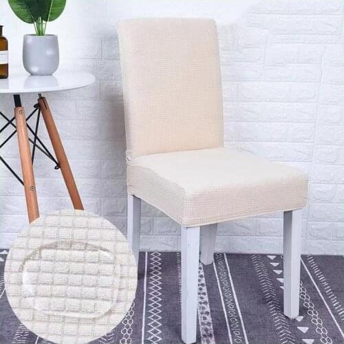 Hotel Restaurant Universal Stretch Corn Grain Check Waterproof Chair Cover