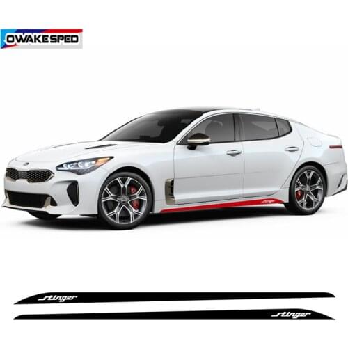 For KIA Stinger Car Door Side Skirt Sticker Auto Body Decor Vinyl Decal Racing Sport Stripes Auto Accessories
