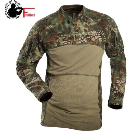 Military Tactical Clothing Camouflage Tops Men Army Long Sleeve Shirt Soldiers Combat Airsoft Uniform Camo Multicam Shirt Male