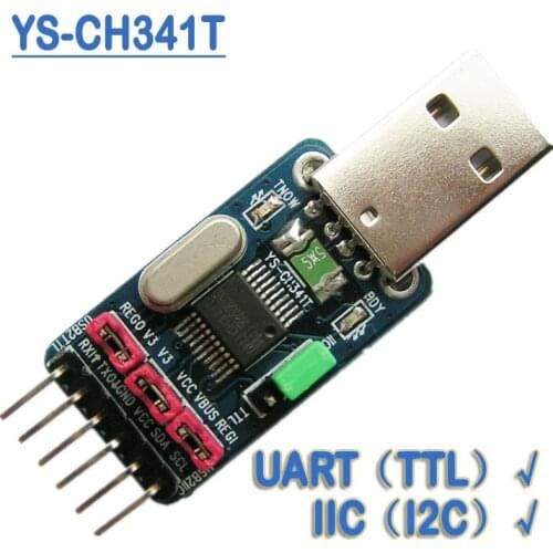 YS-CH341T module USB to I2C IIC USB to UART TTL USB to serial dual voltage