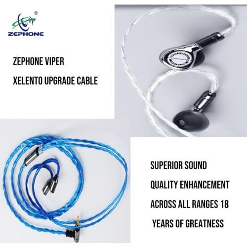Zephone Viper - Xelento Silver-plated Copper Earphone Upgrade Cable - Customisable to 0.78/MMCX/IE/A2DC 2.5/3.5/4.4mm