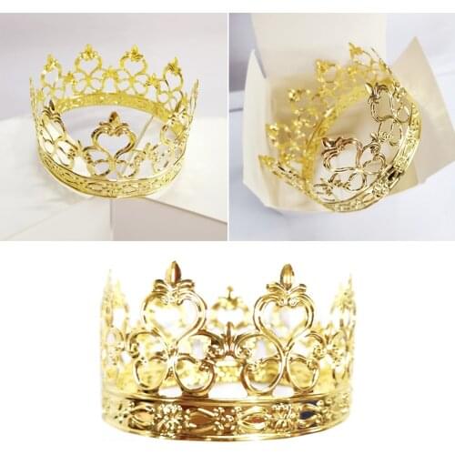 1pc Kids Crown Cake Topper Hollow Iron Princess Crown Cake Topper Cake Decoration Topper Ornaments For Birthday Party Supplies