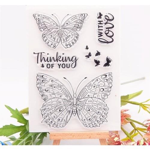 11x15cm butterfly Transparent Seal Clear Stamps Cutting Dies Roller Stamps DIY Scrapbook Album / Card Production Easter