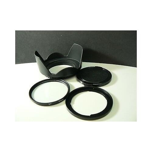 4 in 1 67MM Adapter Ring+Lens Cap+lens Hood+UV Filter For 67mm SX30 IS SX20 SX10 67mm UV Filter / Lens Hood FA-DC67A