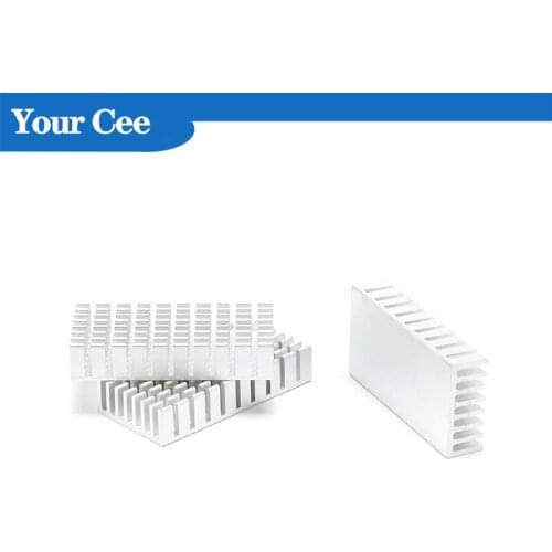 5pcs 50*25*10mm Heatsink Radiator Cooler Cooling Fin Aluminum Heat Sink for LED, Power IC Transistor, Module Silver 50X25X10mm