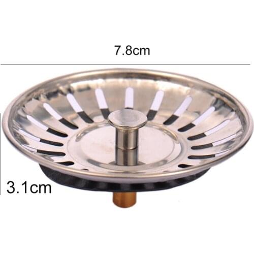 5pcs High Quality Stainless Steel Kitchen sink Strainer Stopper Waste Plug Sink Filter filtre lavabo bathroom hair catcher