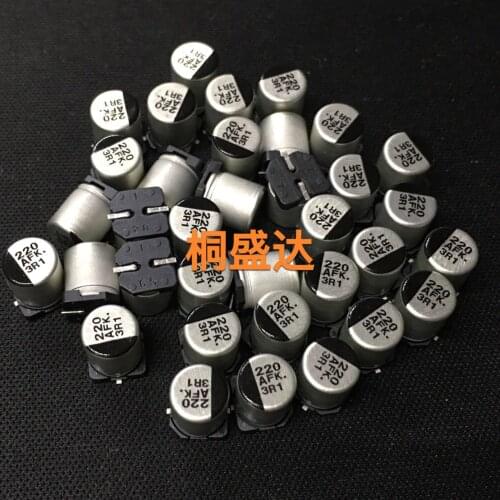 20pcs EEEFK1A221XP fk-series 10v220uf volume 6.3X7.7 SMD aluminum electrolytic capacitors