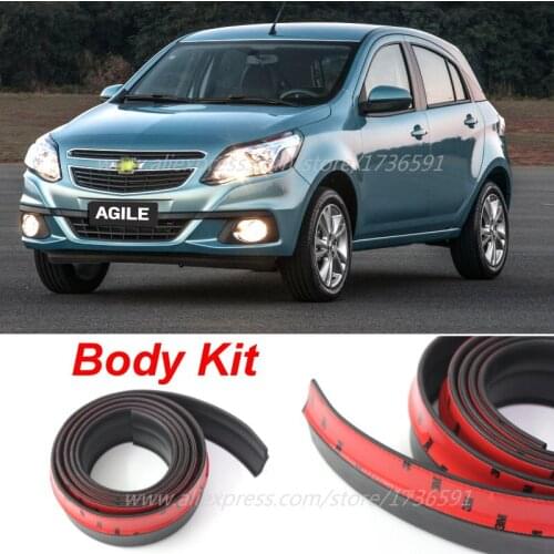 Auto Car Front Lip Deflector Lips Skirt For Agile Caprice Celta Corsa Sail Body Chassis Side Protection / Spoiler Lip Spliter