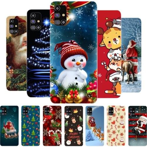 For Samsung M31s Case Christmas Soft Silicon Back Cover For Samsung Galaxy M31S Case TPU Bumper on for Samsung M31 S M 31S Coque