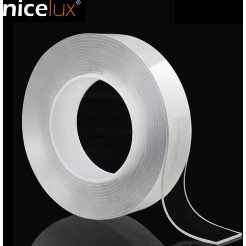 Nano Double Sided Tape Recycle Use Strong Adhesive Waterproof Transparent Super Fix Gel Grip Tape Home Improvement