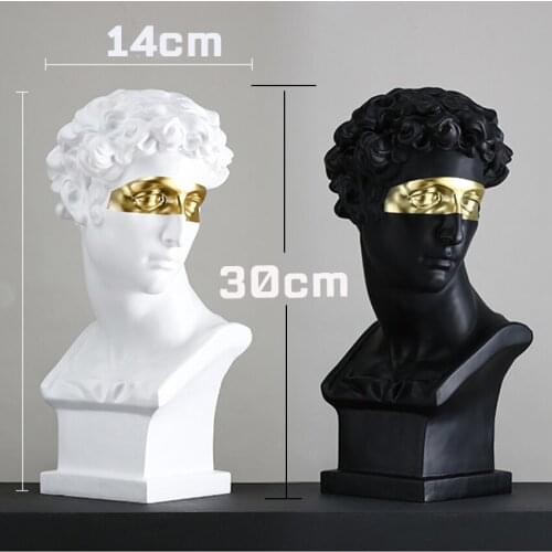 GIULIANO MEDICI STATUE DAVID RESIN STATUES FOR DECORATION DAVID HEAD SCULPTURE FIGURINE NORDIC DECORATION HOME ACCESSORIES
