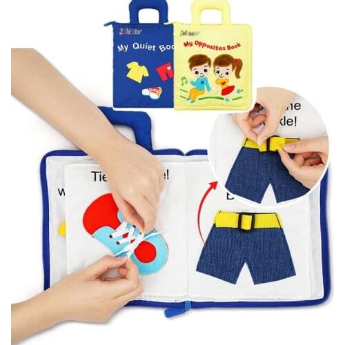 Baby Montessori Toys Book for 0 12 24 Months Soft Cloth Fabric Books for Toddler Activity Quiet Book for Kids 1 Year Old Gift