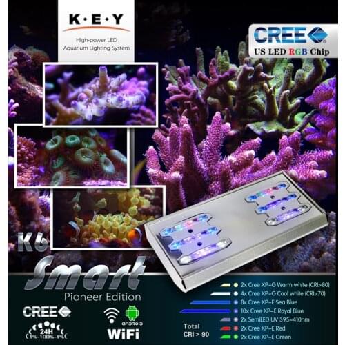 KEY 6-Smart-PE full spectrum sea coral LED lamp Control by mobile phone
