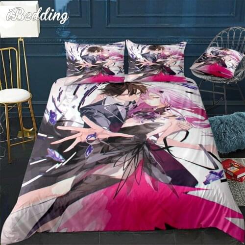 Guilty Crown Bedding Set Anime Duvet Covers Childrens Bed Set Double Bed Twin Size Bedding Quilt Cover 2/3Pcs for Home