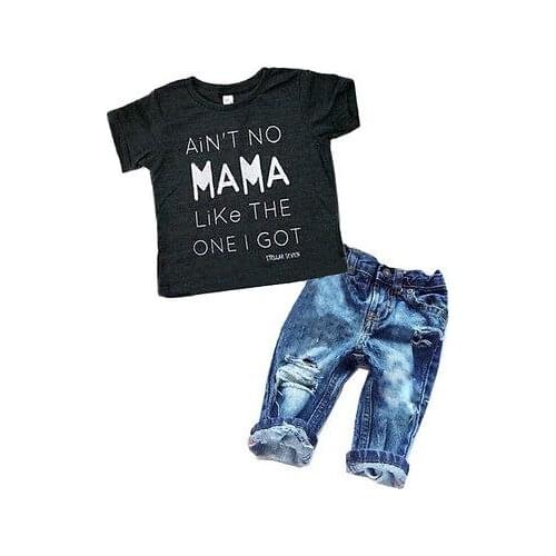 Citgeett summer childrens set handsome baby boys clothing set casual summe kids short-sleeve shirts+Denim Pants trousers