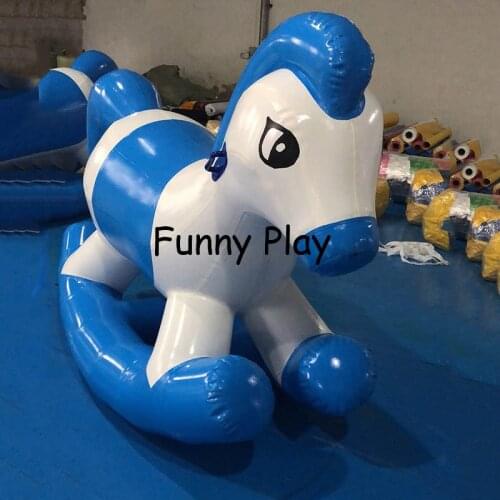 Promotional hot sale ride on inflatable pony rocking horse ride animal toy for kids and adults Children rocking horse