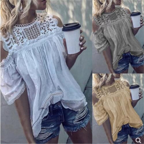 LINLING Openwork Blouses