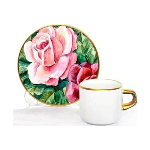 Focus Turkish Coffee Set 12 Pieces Rose