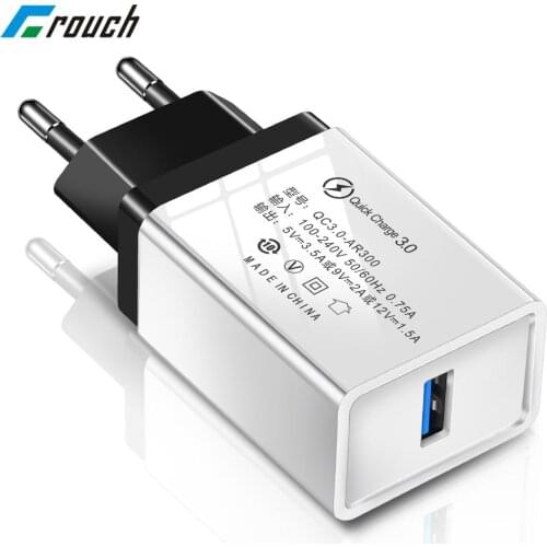 Courch wall Travel USB Charger Quick Charge 3.0 For IPhone X 8 7 Fast Mobile Phone Charger USB Adapter for Samsung Galaxy S8 S7