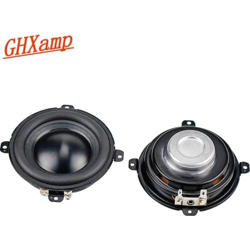 GHXAMP 3.25 Inch 85mm Mid-Bass Speaker 4OHM 25W Neodymium Midrange Woofer PP Cone Rubber Edge Audio Loudspeaker Unit Diy 2pcs