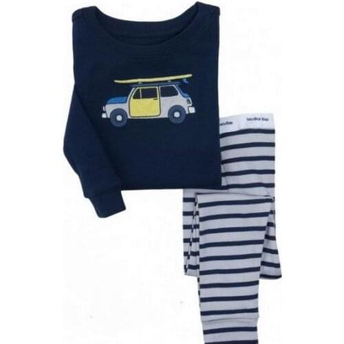 New Childrens Sleepwear Girls Pajamas Baby Clothes Sets Boys Pajamas Cute Cotton Nightwear Suit Car Plane Pajamas for 2-7Y Kids