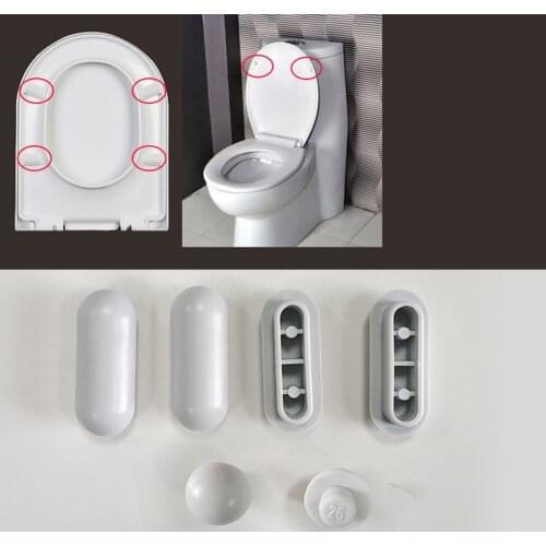 Toilet Lid Accessories Brand New Toilet Seat Cushion Rubber Pad Buffers Pack-white Stop Bumper Shock Absorber