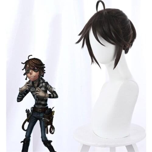 35cm Game Identity V Luca Balsa Cosplay Wig Short Heat Resistant Synthetic Hair Halloween Cosplay Prop Wig
