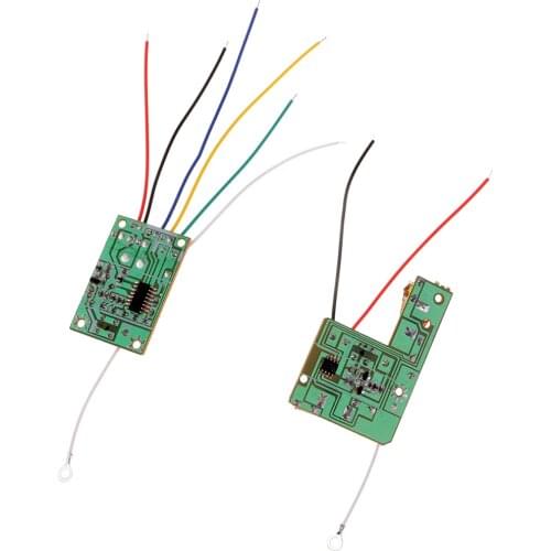 4CH 27MHZ Receiver Remote Control Circuit Transmitter Board with Antenna Radio System W/ Antenna Module Set for RC Model