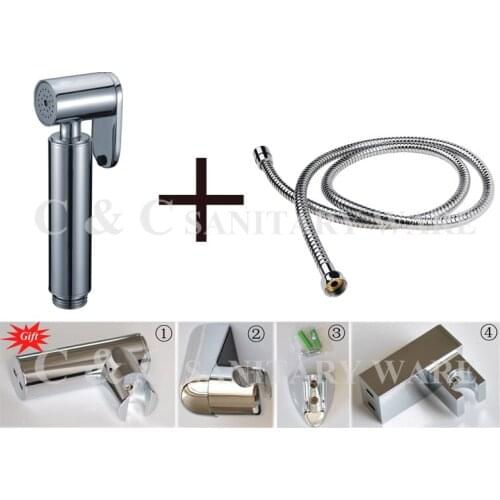 Gift! Wholesale - Free Shipping, Brass Toliet Shower Wall Mounted Chrome Shattaf Bidet A2011S