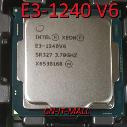 Intel Xeon E3-1240 V6 CPU 3.7GHz 8M 4 Core 8 Threads LGA1151 Processor