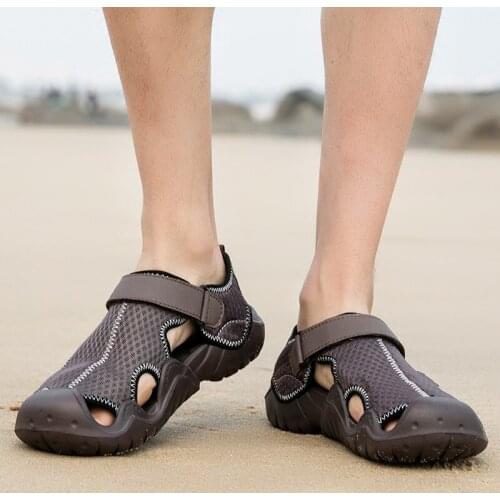 Mens Sandals Outdoor Beach Shoes Breathable Non-slip Hiking Sandals Men Water Footwear Wading Aque Shoes Barefoot Sneakers