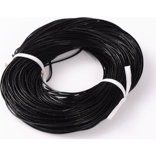 1.5mm Black Cowhide Leather Cord Leather Jewelry Cord String Thread for Jewelry Making DIY Bracelet Necklace Accessories Finding