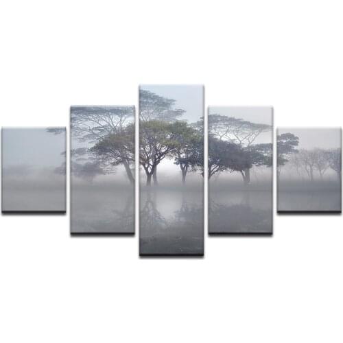 Modern Cuadros Decoration Tree Landscape Painting Modular Pictures HD Printed Canvas Art Framework Wall For Living Room