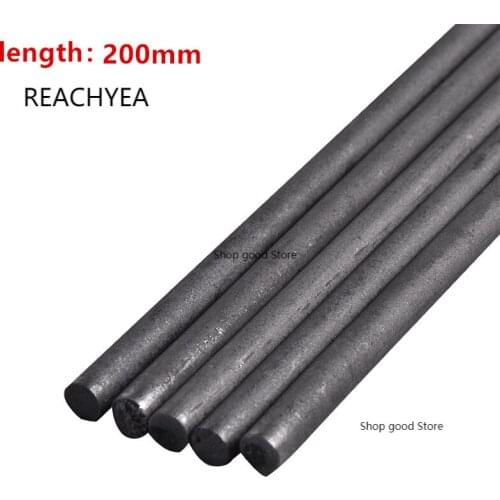 5Pcs/Lot 200mm 99.99% 3-18mm Carbon Rods Graphite bar Graphite Electrode Cylinder Corrosion Resistance Conductive Teaching