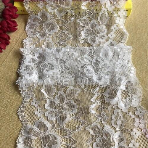 Whitewidth bilateral craft net E2315 embroidery ribbon lace wedding / birthday christmas bow decorations 17.5cm