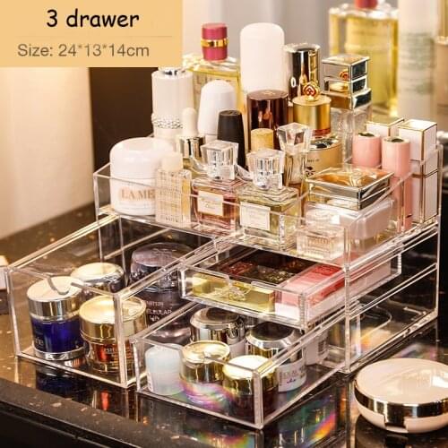 Makeup Organizer Drawers Plastic Cosmetic Storage Box Jewelry Container Make Up Case Makeup Brush Holder Organizers Box