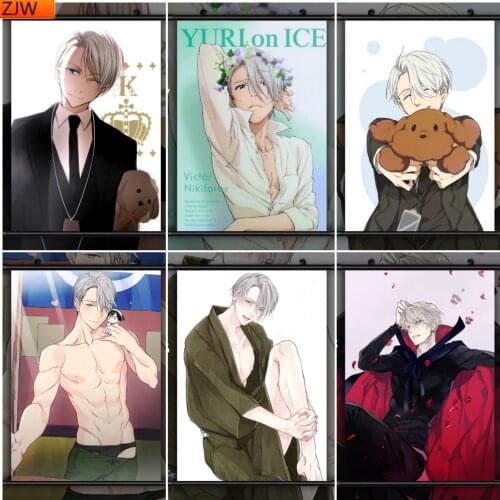 Yuri on Ice Victor Nikiforov Anime Diamond Painting Diamond Inlaid Diamond Mosaic Diamond Embroidery Cross Stitch Kit Home Decor