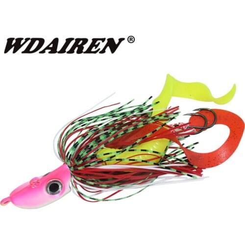 1Pcs Spinner bait Black Large Mouth Bass Fish Metal Bait Sequin Beard Pike Fishing Tackle Rubber Jig Soft Fishing Lure PR-157