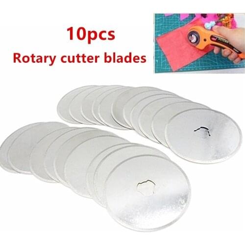 45MM/28MM 10Pcs Steel Circular Rotary Cutter Refill Blades Patchwork Fabric Leather Craft Sewing Quilting Fits Fiskars Cutters