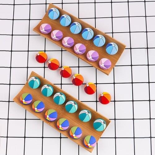 Sunrony 10pcs Silicone Beads Water Polo Baby Teether Teething Necklace Accessories Products Nursing DIY Pacifier Chain Bracelet