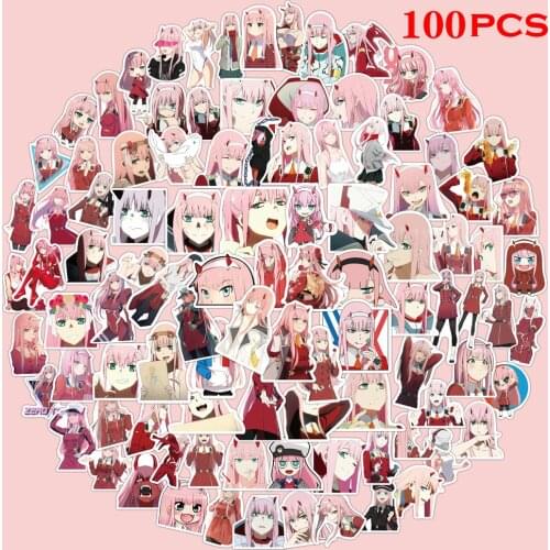 100PCS/Pack Anime FRANXX Sticker DIY Phone Case Luggage Laptop Waterproof PVC Material Graffiti Sticker Toy Sticker
