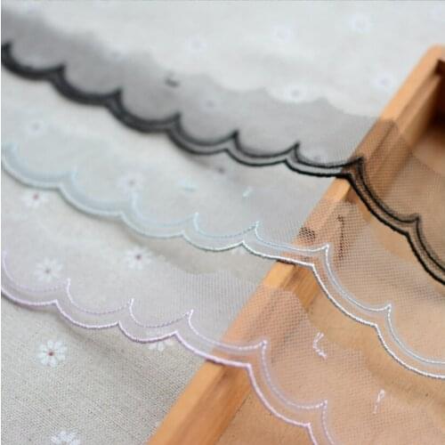 3 Meters/lot Width 3cm 3 Colors Mesh Embroidered Lace Trim Handmade DIY Clothing Garment Dress Lace Material Accessories