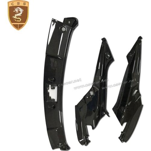 3pcs High Quality Real Carbon Fiber Interior Trims Front luggage compartment trim Fit Gallardo LP550 Engine Frame Panel Covers