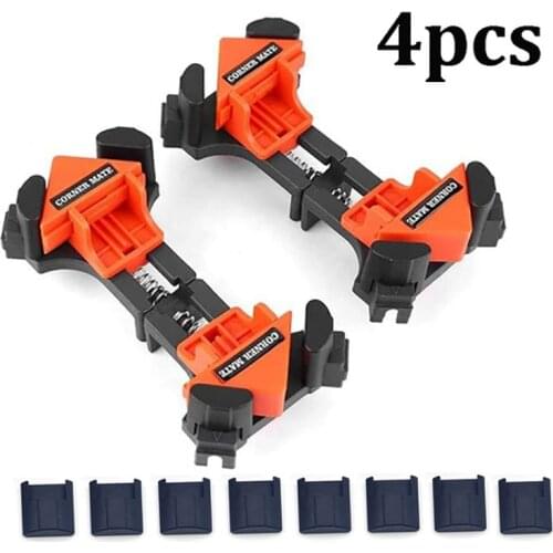 4Pcs 90Degree Right Angle Clamp Fixing Clips Corner Clamp Woodworking Clip