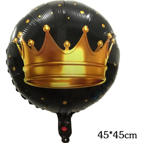 5pcs 18 inch gold crown balloon wedding birthday foil balloons princess black Bachelorette Party Decoration baby shower globos