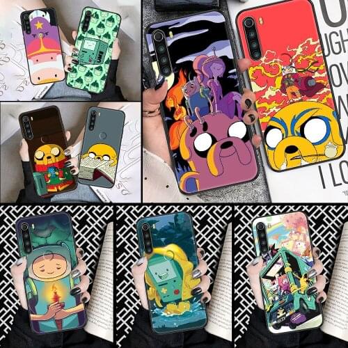 Cartoon Adventure Time Phone case For Xiaomi Redmi Note 7 7A 8 8T 9 9A 9S 10 K30 Pro Ultra black soft prime pretty back luxury