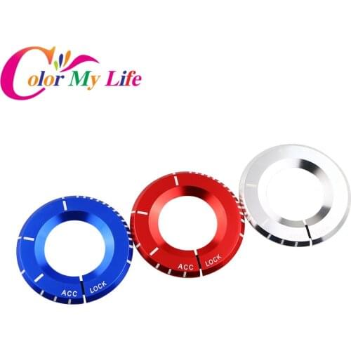 Color My Life Aluminium Alloy Engine Key Start Car Ignition Switch Cover Ring For Mercedes Benz A B C E Glk Ml Gl Cla Gla Cls