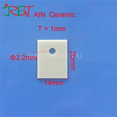 AlN Ceramic Substrate Pacakge TO-220 1.0mm *14mm*20mm Aluminium Nitride Ceramic For IGBT / MOS Transistor